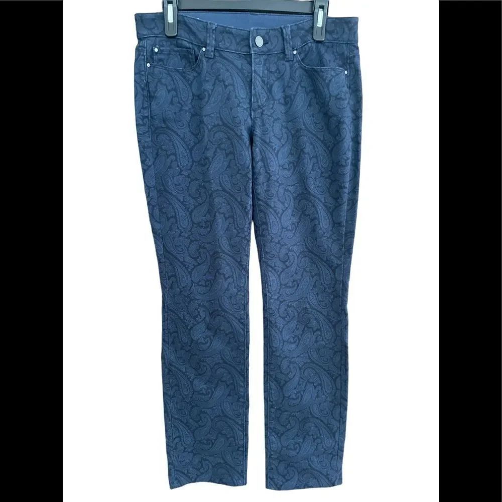 Ann Taylor Modern Fit paisley print skinny jeans